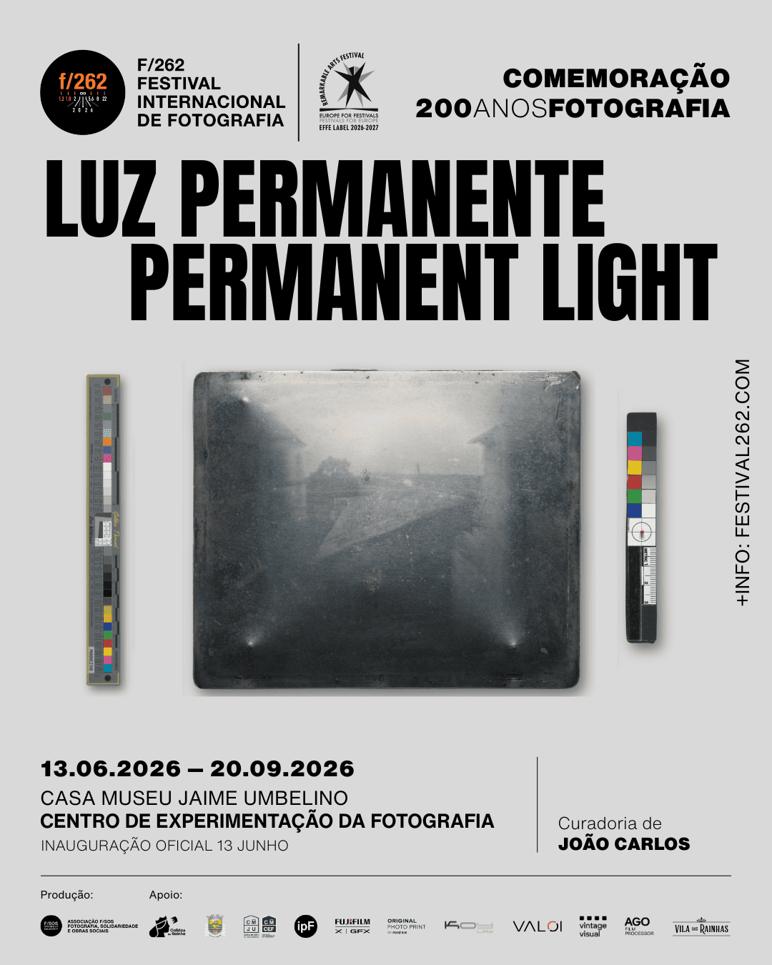 Cartaz para a exposição LUZ PERMANENTE / PERMANENT LIGHT
